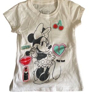 Disney White Minnie Mouse Short Sleeve Tee